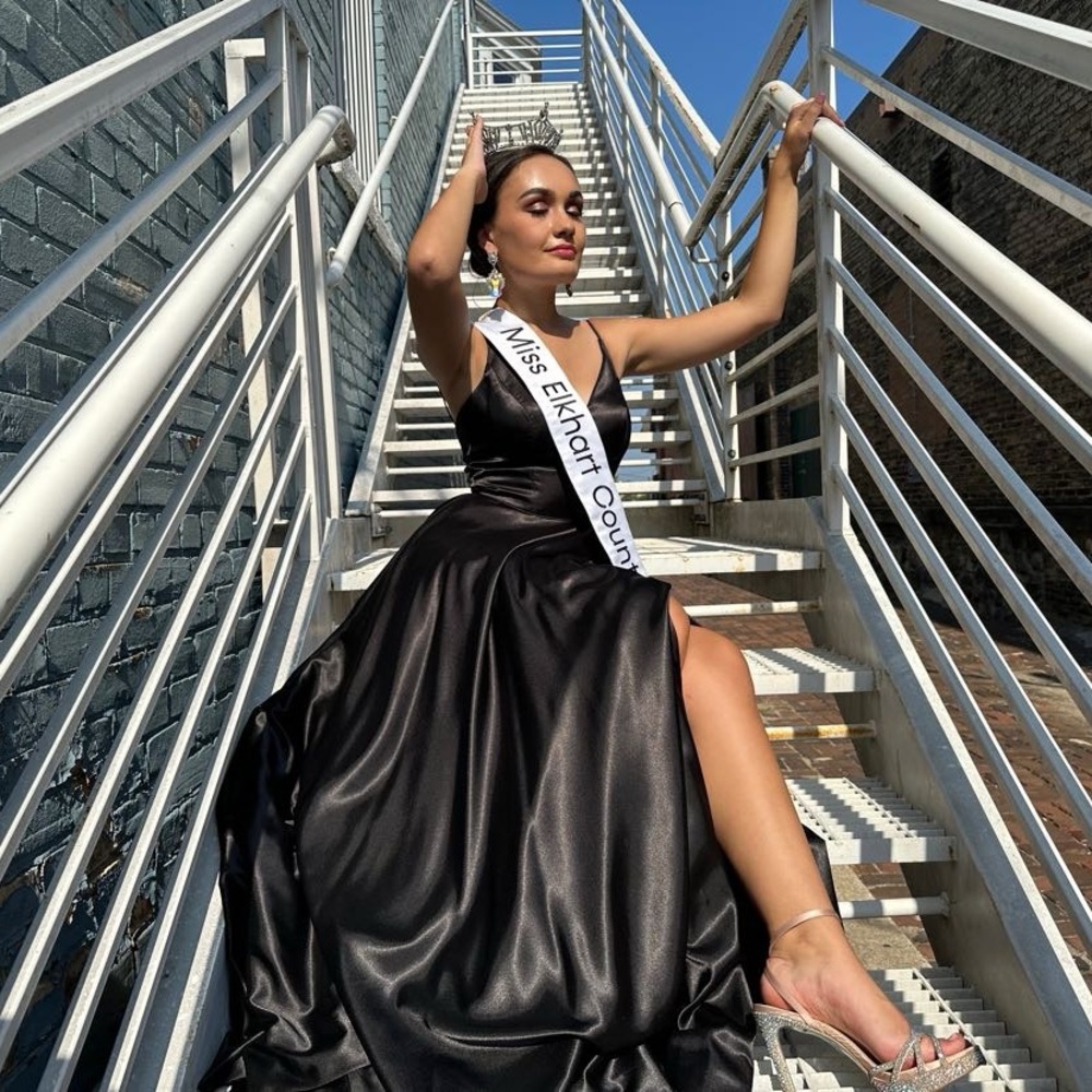 Black Sherri Hill with Slit